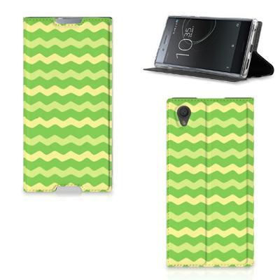 Sony Xperia L1 | Hoesje met Magneet | Waves Green