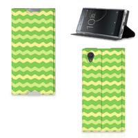 Sony Xperia L1 | Hoesje met Magneet | Waves Green