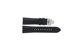 Horlogeband Armani AR0463 Leder Zwart 24mm