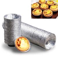 250PCS aluminiumfolie ei taart Cup Cake houder grootte: 7.5 x 4 x 2 cm