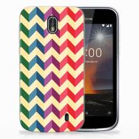 Nokia 1 | TPU bumper | Zigzag Multi Color
