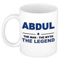 Naam cadeau mok/ beker Abdul The man, The myth the legend 300 ml   -