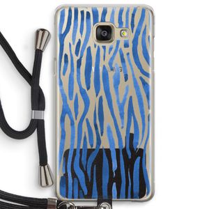 Blauwe nerven: Samsung Galaxy A5 (2016) Transparant Hoesje met koord