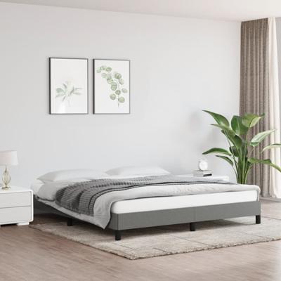 Bedframe zonder matras stof donkergrijs 180x200 cm