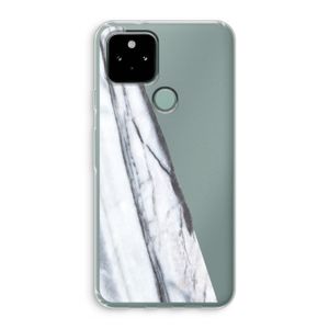 Gestreepte marmer: Google Pixel 5 Transparant Hoesje