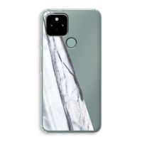 Gestreepte marmer: Google Pixel 5 Transparant Hoesje