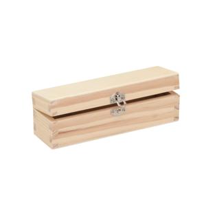 Glorex hobby houten kistje met sluiting en deksel - 17 x 5 x 5 cm - Sieraden/spulletjes/sleutels   -