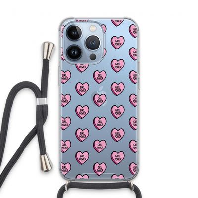 GIRL POWER: iPhone 13 Pro Transparant Hoesje met koord