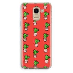 Mini cactus: Samsung Galaxy J6 (2018) Transparant Hoesje