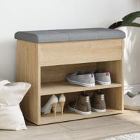 Schoenenbankje 62x32x50 cm bewerkt hout sonoma eikenkleurig