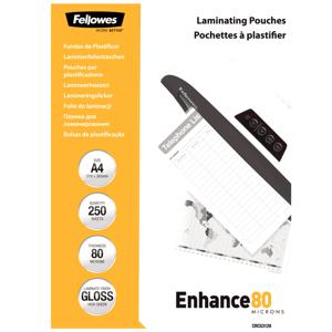 Fellowes Lamineerfolie DIN A4 80 micron glanzend 250 stuk(s)