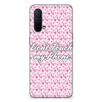 OnePlus Nord CE 5G Silicone-hoesje Flowers Pink DTMP