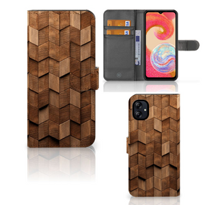 Book Style Case voor Samsung Galaxy A04e Wooden Cubes