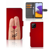 Samsung Galaxy A22 4G | M22 Wallet Case met Pasjes Liefde - Origineel Romantisch Cadeau