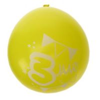 8x stuks party ballonnen 3 jaar thema - thumbnail