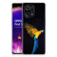 OPPO Find X5 | TPU Hoesje | Papegaai