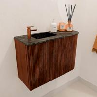 Toiletmeubel Mondiaz Joya Dlux | 61.6 cm | Meubelkleur Ruby | Faye wastafel Lava Wasbak Links | 1 kraangat
