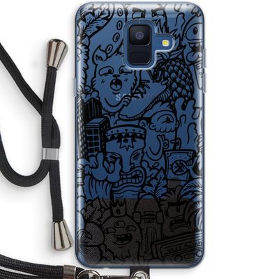Vexx Black Mixtape: Samsung Galaxy A6 (2018) Transparant Hoesje met koord