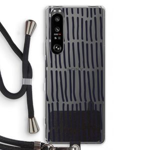 Moroccan stripes: Sony Xperia 1 III Transparant Hoesje met koord