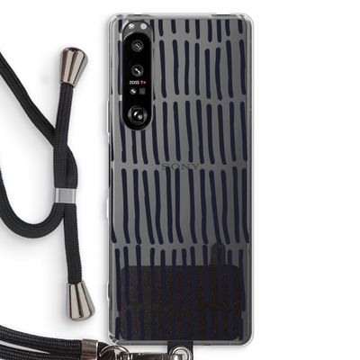 Moroccan stripes: Sony Xperia 1 III Transparant Hoesje met koord