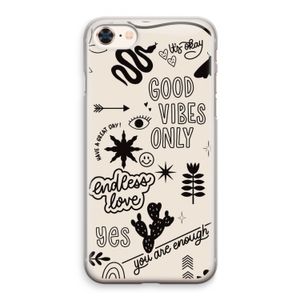 Good vibes: iPhone 8 Transparant Hoesje