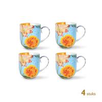 Pip Studio Koffiekoppen - Royal Flowers - 325ml - 4 St. - thumbnail