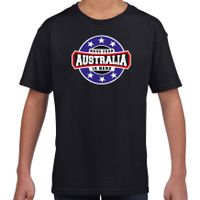 Have fear Australia is here / Australie supporter t-shirt zwart voor kids - thumbnail