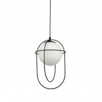 Searchlight Design hanglamp Axis zwart met wit 9131BK