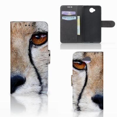 Microsoft Lumia 650 | Telefoonhoesje | Met pasjeshouder | Cheetah