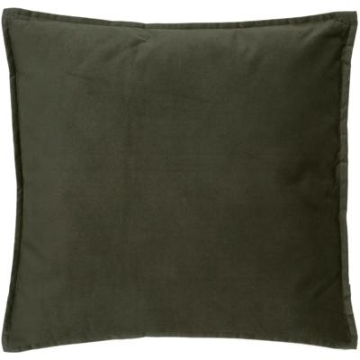 Bank/sierkussens huiskamer Sophia - 52 x 52 cm - Olijfgroen - polyester - met rits