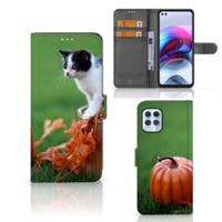 Motorola Moto G100 | Telefoonhoesje | Met pasjeshouder | Kitten