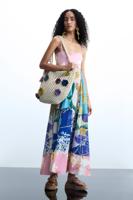 Lange bedrukte jurk - MATERIAL FINISHES - S