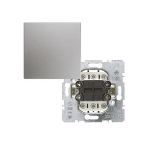 Berker S1 wissel/wisselschakelaar met drukknop aluminium
