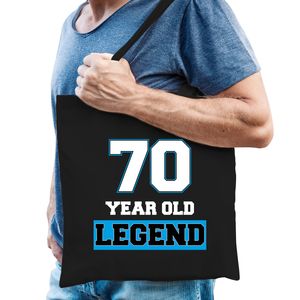 70 year old legend verjaardag cadeau tas zwart voor volwassenen - Verjaardag / cadeau tas