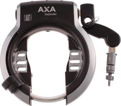 Gazelle Ringslot axa defender rl | zilver/zwart + slotcilinder art2
