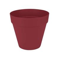 Bloempot - Elho - Loft Urban Round - Wielen 40 - Rood - L 39 x B 38,5 x H 35 cm - Buiten - 100% gerecycled