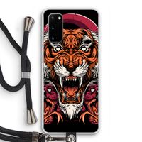 Tiger and Rattlesnakes: Samsung Galaxy S20 Transparant Hoesje met koord