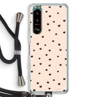 Kleine kattenkopjes: Sony Xperia 5 III Transparant Hoesje met koord