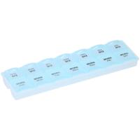 Pillen/medicijnen box - week - ochtend/avond - Engels - box voor op reis