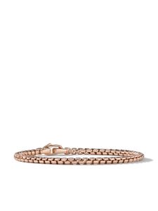 David Yurman "bracelet Box Chain en or rose 18ct 3,4 mm"