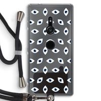 Eyes pattern: Sony Xperia XZ2 Transparant Hoesje met koord