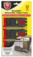 Protect Home Muizenval Plastic - Ongediertebestrijding - 3 stuks