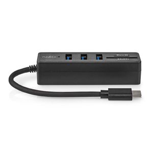 Nedis USB-Hub | 1x USB-C | 3x USB A Female | 5-Poorts poort(en) | USB 3.2 Gen 1 | USB Gevoed | 5 Gbps | SD & MicroSD - CCGB64250BK01