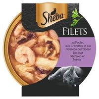 Filets kip / garnaal / oceaanvis in saus