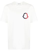 Moncler t-shirt à logo brodé - Blanc