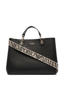 Emporio Armani sac cabas à logo imprimé - Noir