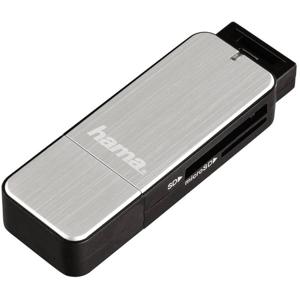 Hama 123900 geheugenkaartlezer USB 3.2 Gen 1 (3.1 Gen 1) Zwart, Zilver