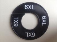 Maatring 9cm zwart/wit 6XL