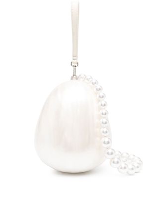 Simone Rocha sac Egg à perles artificielles - Tons neutres