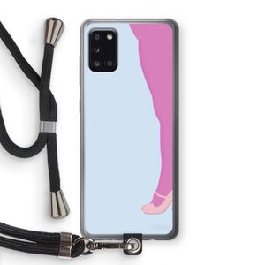 Pink panty: Samsung Galaxy A31 Transparant Hoesje met koord